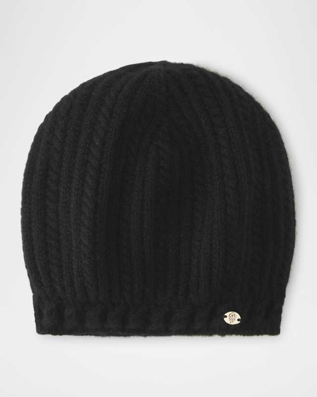 Simone Cable Knit Cashmere Beanie